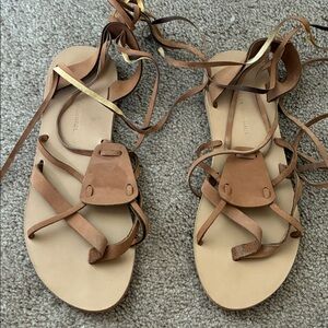 Valia Gabriel designer Brown Strappy Sandals